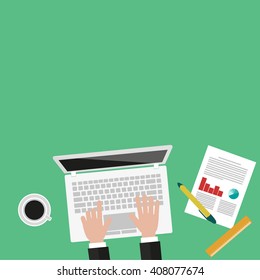 workspace and creative design banner template