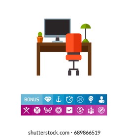 Workspace of designer icon