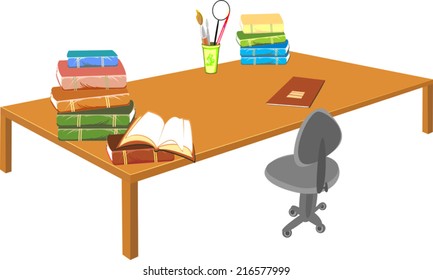 Workspace with a desk
