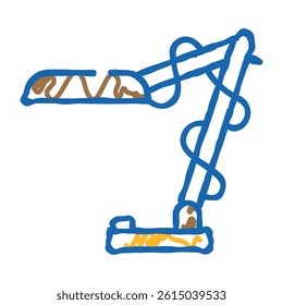 workspace electrical lamp doodle icon sketch vector. workspace electrical lamp sign. isolated symbol illustration