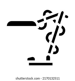 workspace electrical lamp glyph icon vector. workspace electrical lamp sign. isolated symbol illustration