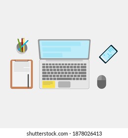 Workspace Equipment Tool Design Illustration