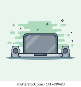 Workspace Flat Design Vector Illustration