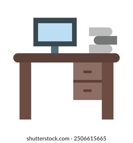 Workspace Flat Icon Design For Personal nad Commercial Use