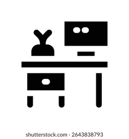 workspace glyph icon. Strong and solid vector icon for websites, mobile interfaces, presentations, and visual branding. High quality and easy to edit.