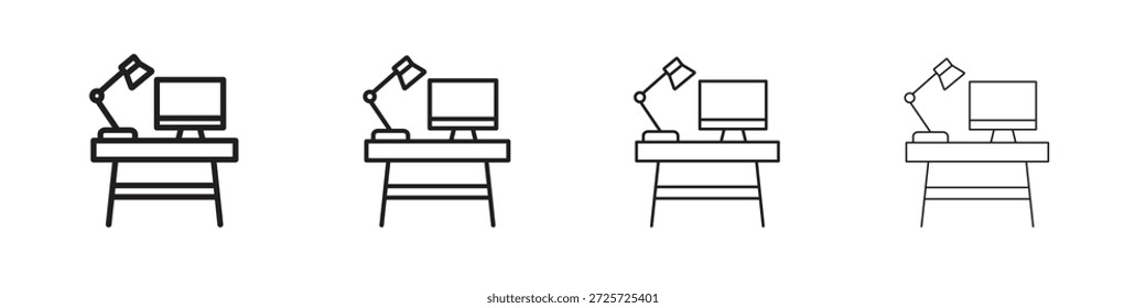 Workspace icon concept. Thin line symbol. Simple outline style vector