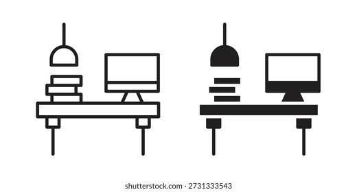 Workspace icon on white background. Stock vector icon