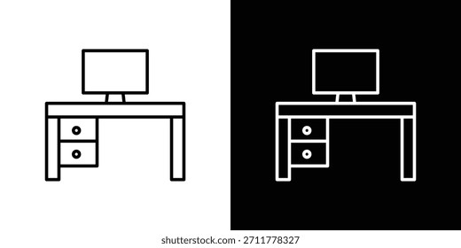 Workspace icon outline. Vector isolated pictogram for web