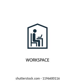 workspace icon. Simple element illustration. workspace concept symbol design. Can be used for web and mobile.