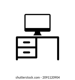 workspace icon vector isolated on white background