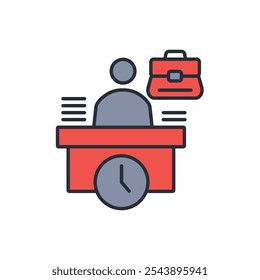 workspace icon. vector.Editable stroke.linear style sign for use web design,logo.Symbol illustration.