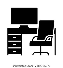 Icono de Espacio de trabajo, Símbolo de entorno de trabajo, Icono de espacio de oficina, listo para usar