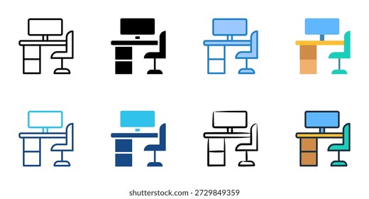 Los iconos de Espacio de trabajo establecen una colección de estilos múltiples. Trazo editable 
