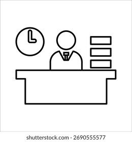 ícones do espaço de trabalho. vetor de linha simples