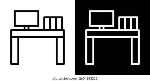 Workspace icons vectors set in stroke line style.