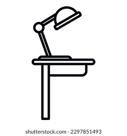 Workspace lamp icon outline vector. Office sit. Correct position