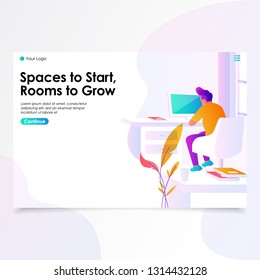 WORKSPACE LANDING PAGE ILLUSTRATION