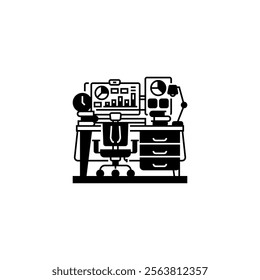 Workspace Line Icon. linear style sign for mobile concept and web design. Outline vector icon.