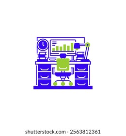 Workspace Line Icon. linear style sign for mobile concept and web design. Outline vector icon.