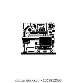 Workspace Line Icon. linear style sign for mobile concept and web design. Outline vector icon.