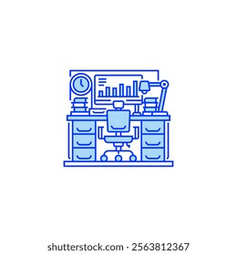 Workspace Line Icon. linear style sign for mobile concept and web design. Outline vector icon.