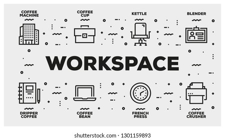 WORKSPACE LINE ICON SET