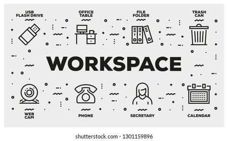 WORKSPACE LINE ICON SET
