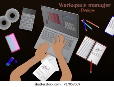Workspace manager/Vector illustration