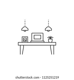 Workspace Modern Simple Vector Icon