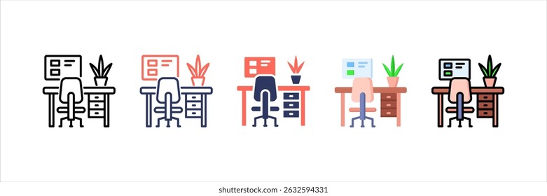Workspace Multi Style Icon Set