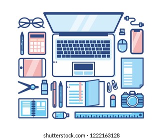 Workspace, Office desk, Computer, 