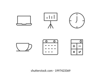 workspace set icon, isolated workspace set sign icon, vector illustration