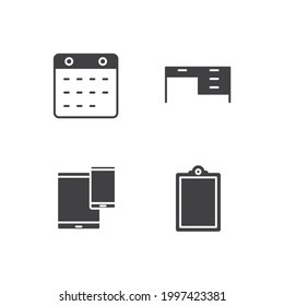 workspace set icon, isolated workspace set sign icon, vector illustration