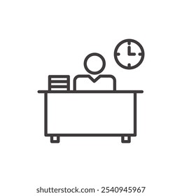 Workspace stroke icon in black