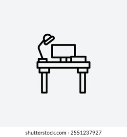 Workspace thin liner icon isolated.