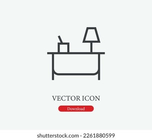 Workspace vector icon. Symbol in Line Art Style for Design, Presentation, Website or Mobile Apps Elements, Logo. Workspace symbol illustration. Pixel vector graphics - Vector