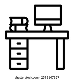 Workspace Vector Line Icon Design