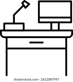Workspace Vector Line Icon Design