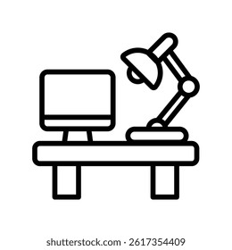 Workspace Vector outline icon. Eps10 file 