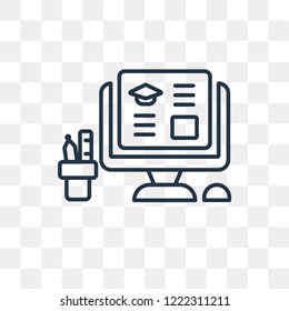 Workspace vector outline icon isolated on transparent background, high quality linear Workspace transparency concept can be used web and mobile