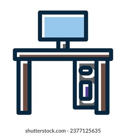 Workspace Vector Thick Line Filled Dark Colors Icons For Personal And Commercial Use.
