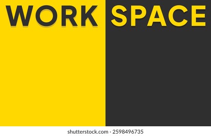 Workspace word background with different color styles with various perspectives