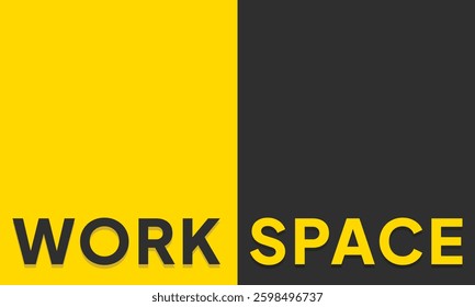 Workspace word background with different color styles with various perspectives