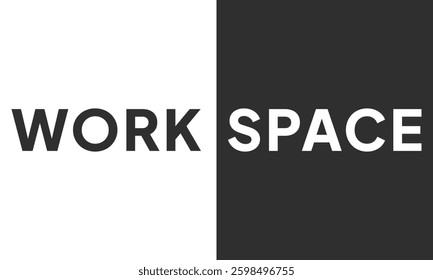 Workspace word background with different color styles with various perspectives