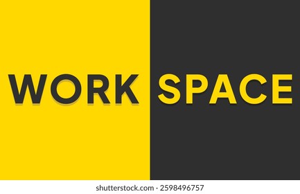 Workspace word background with different color styles with various perspectives