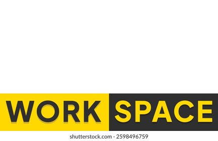 Workspace word background with different color styles with various perspectives