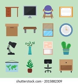 workspaces decorative elements icon set