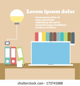 Workspace,Vector cartoon business