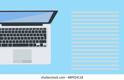 Workstation concept computer laptop.