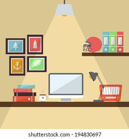 Workstation Flat Design